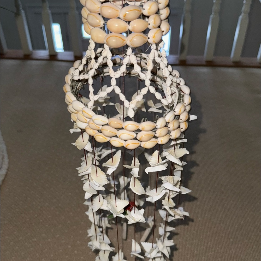 Boho Coastal Shell Hanging Wind Chime Decor